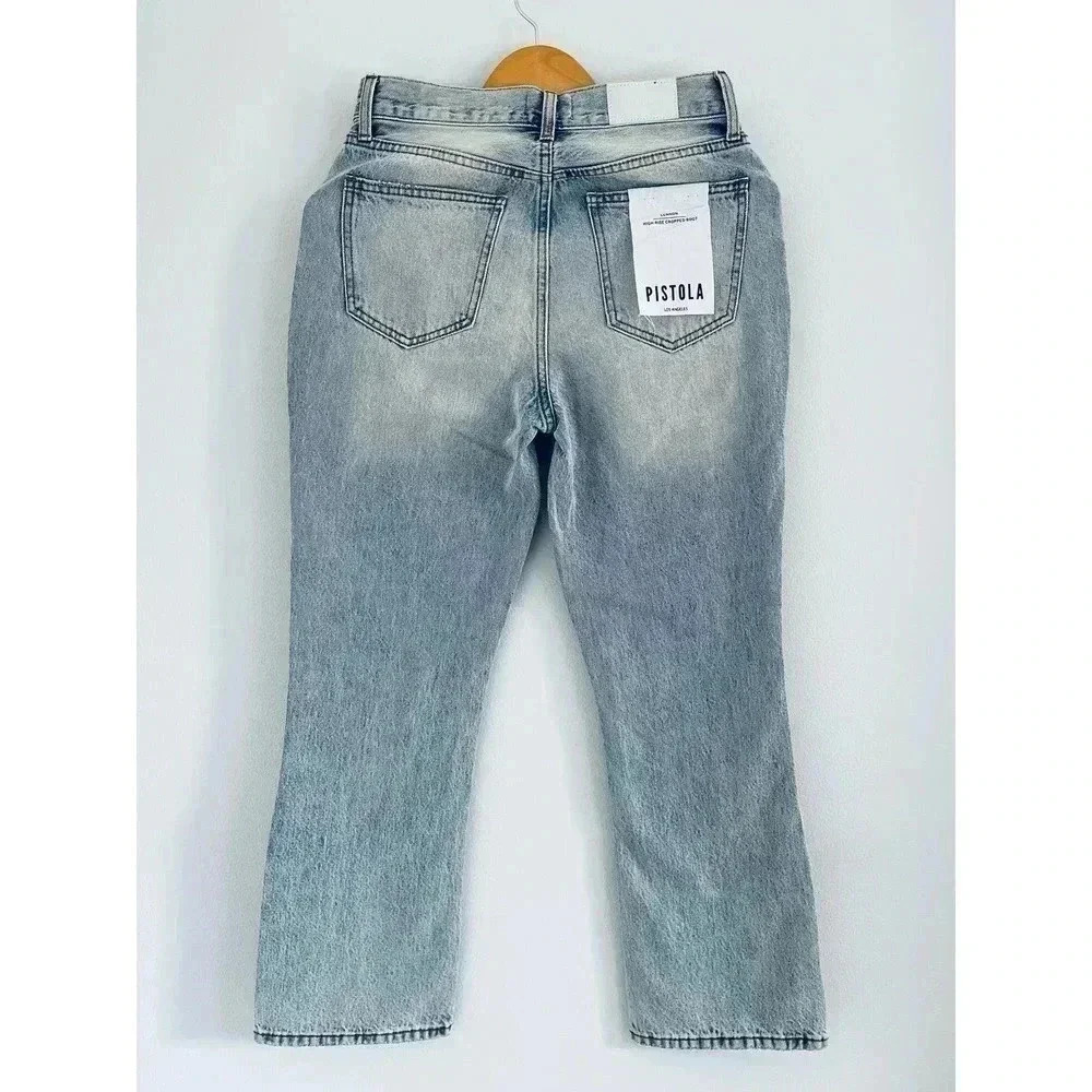 Pistola Lennon High Rise Cropped Boot Jean size 26 St Tropez - Picture 2 of 11